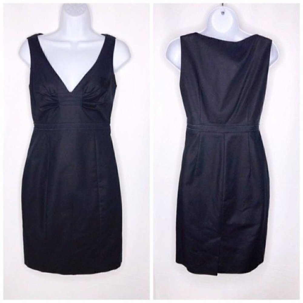 Elie Tahari black sheath dress, pin tuck detail Size 2